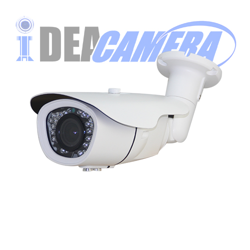 HD H.265 2.0Megapixels Waterproof IR Bullet IP Camera, VSS Mobile APP, PoE Power Supply, Supports face detection.