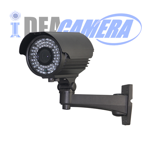 4MP H.265 IR Waterproof Bullet HD IP Camera, 3MP 2.8-12mm Varifocal Lens with IR CUT, Internal POE, VSS Mobile APP.