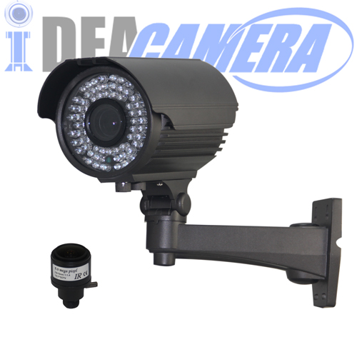 8MP Waterproof Bullet IR AHD Camera with 2.8-12mm Varifocal Lens, Low illumination, UTC Control, AHD/CVI/TVI/CVBS 4-in-1
