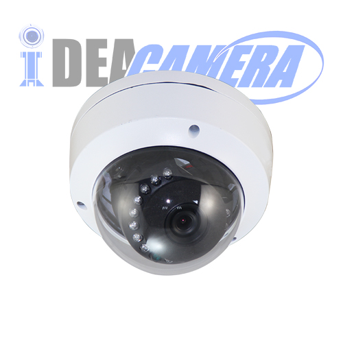 HD H.265 2.0Megapixels Vandal-proof IR Dome IP Camera, Audio in with POE, VSS Mobile APP, Supports face detection.