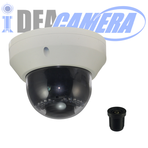 4K IP Camera,H.265 IR Dome, 3840*2160@25/30fps Resolution, Audio in with POE Power Supply, Support Face Detection, VSS Mobile App, ONVIF 2.6